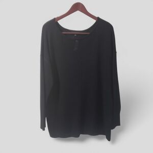 Banana Republic Womens Dolman Sweater XL Black Minimalist Modest Ramie‎ Rayon